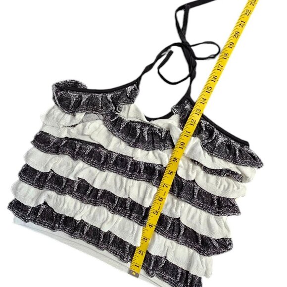 Anthropologie Maeve Halter Sweater Ruffle Layer Tank Size Large NWT Stretch Knit - Picture 10 of 10